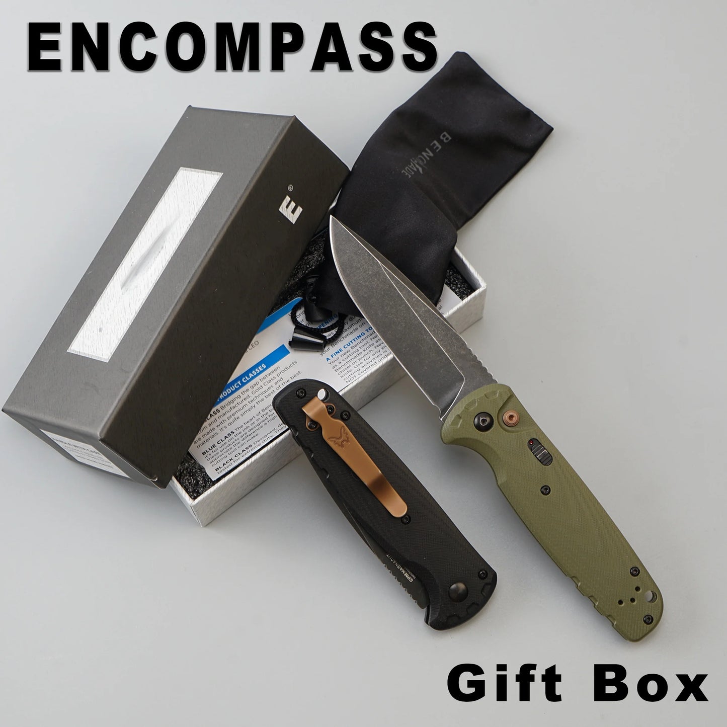 Outdoor Survival Folding Knife, EDC Knife, D2 Steel G10 Handle, BM Knife 4300 Knife Fan Collector, Suitable for Survival Hunting