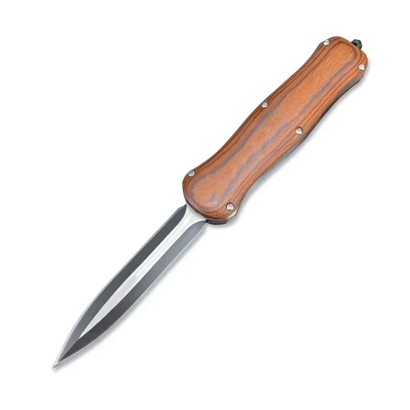 High Quality BM 3300 Infidel A016 Quick Opening D2 Blade Wood Handle Hunting Knife Camping Self Defense EDC Multitool Tools Gift