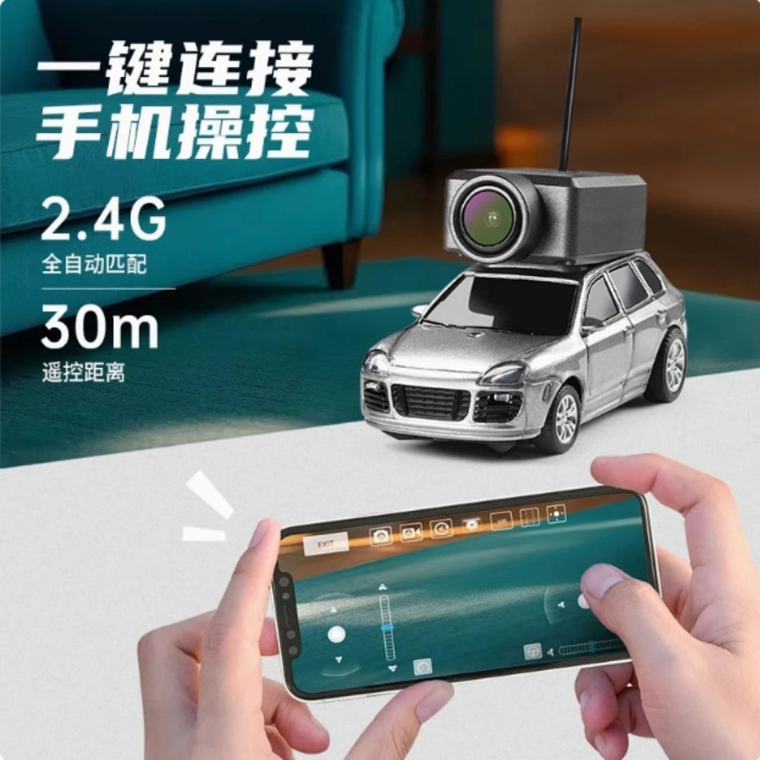 WLtoys 6401 FPV RC Mini Vehicle Full Scale Photo Self-stabilising Rear Drive Small Car Model 1:64 720P Remote Control Car