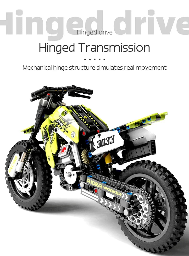 Motorcycle Toy Building Block Set STEM Construction Kit for Boys, Girls and Adults Collectible Motorcycle Models 476 Pieces