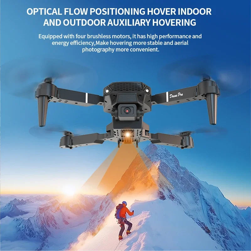 Professional Drone E88 PRO 8K HD Wide-Angle Camera WiFi FPV Height Hold Foldable RC Drone Quadrotor Helicopter Children's Toys