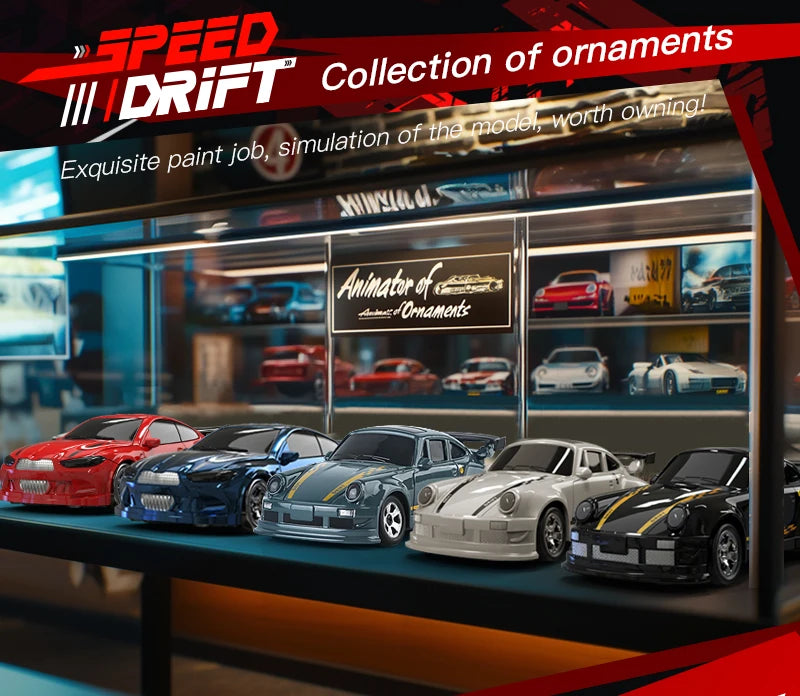New 4WD 2.4GHZ RC Simulation Mini Drift Car Palm Racing Model Desktop Toys 1/64 Scale Remote Control Car Gift For Children Boys