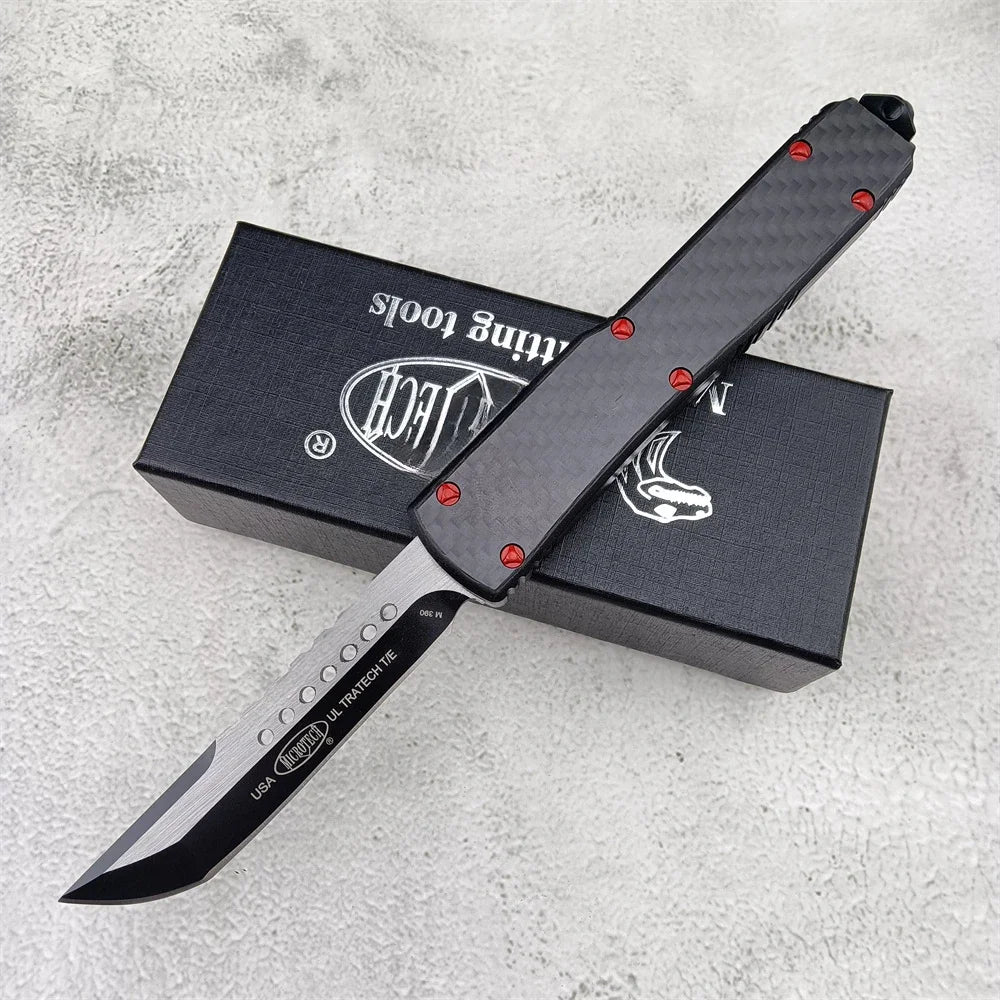 UTX UT 85 Series OTF Tech Micro Ultra M390 Steel Self Defense Pocketknives Aluminium Alloy Carbon Fiber Handle EDC Tools