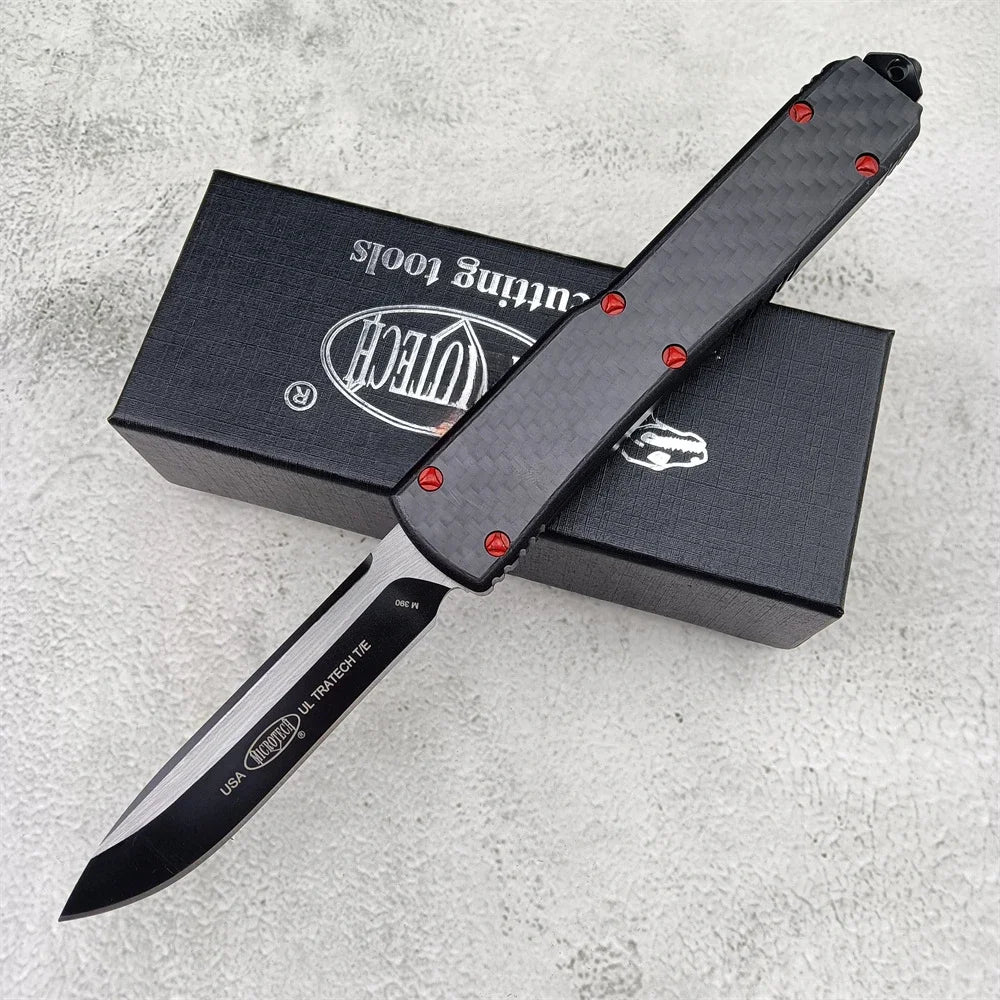 UTX UT 85 Series OTF Tech Micro Ultra M390 Steel Self Defense Pocketknives Aluminium Alloy Carbon Fiber Handle EDC Tools
