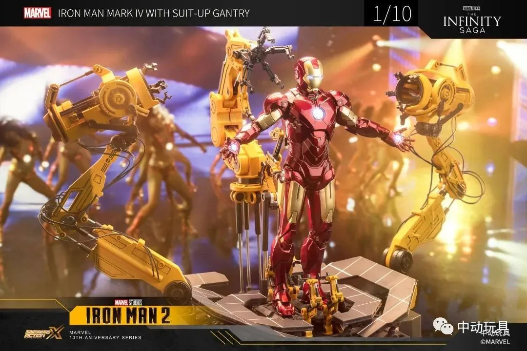 Zd Toys Suit Up Gantry With MK4 iron man Gantry Original 1/10 Tony Stark Model Action Figure Collectible Toy Gift For Kid