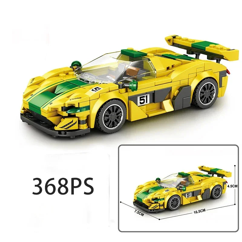 Speed Champions Series Racing Sports Vehiclea Technique Car Supercar Building Blocks Set Bricks Classic MOC Model Toys For Kids