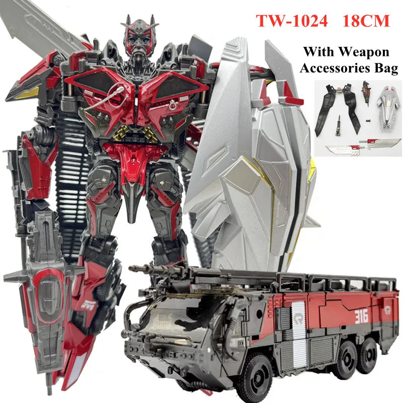 BAIWEI New 18CM Transformation Toys Movie 7 Robot Car Military Model SS56 Action Figures Classic Kids Gift TW-1028