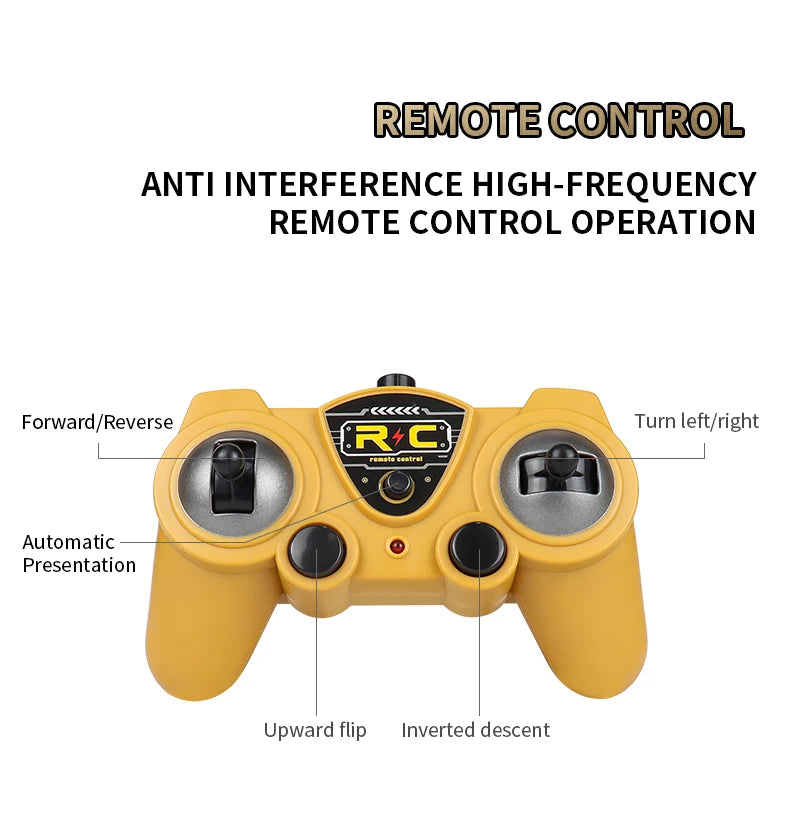 New 4WD Professional Remote Control Excavator Alloy Dump Truck Bulldozer Model RC Car Construction Vehicle Toys Children Gifts