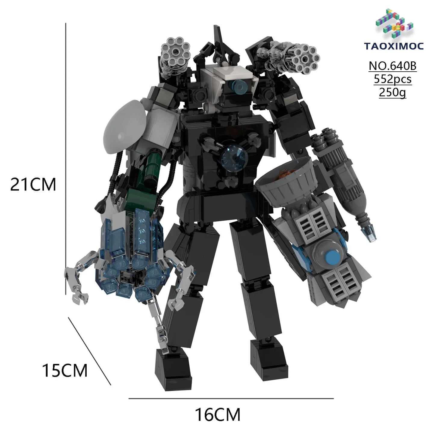 Skibidi Toilet Titan TV Man Speakerman Horror Game Bosses Camara Building Block Cartoon Doll Model Kids Birthday Halloween Gift