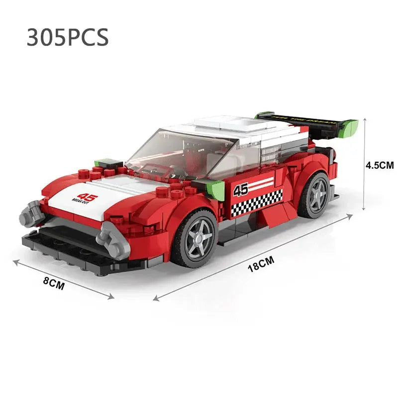 Speed Champions Series Racing Sports Vehiclea Technique Car Supercar Building Blocks Set Bricks Classic MOC Model Toys For Kids