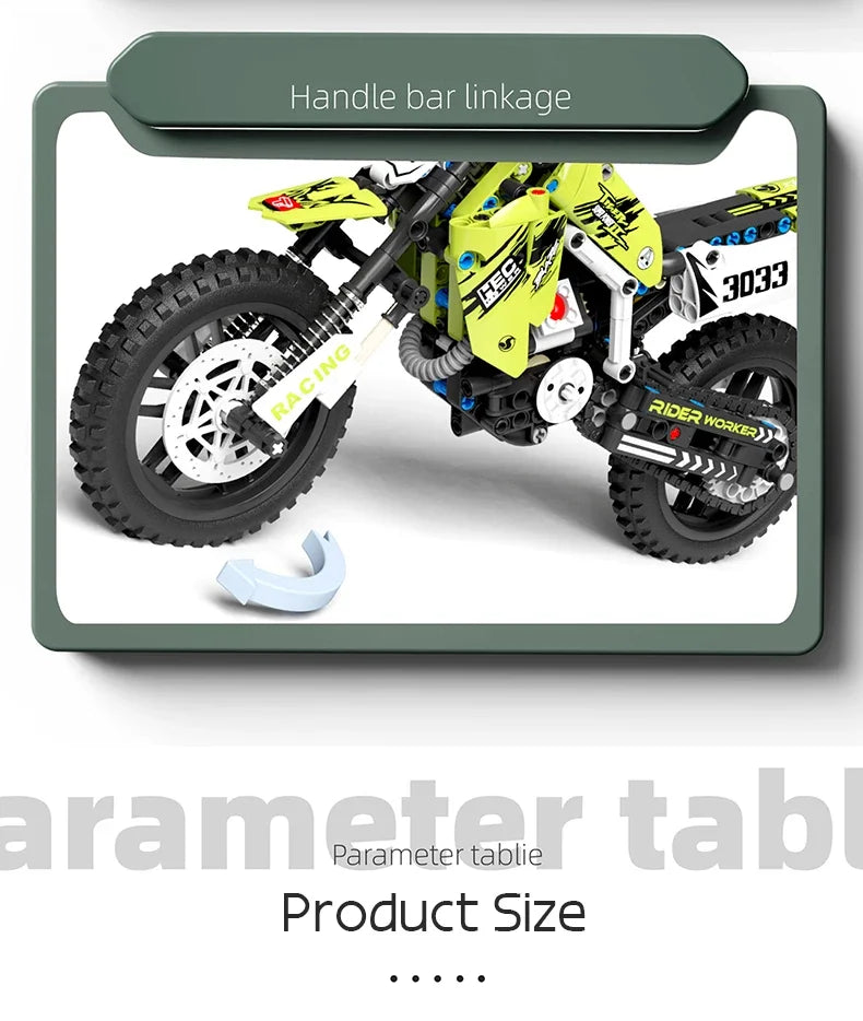 Motorcycle Toy Building Block Set STEM Construction Kit for Boys, Girls and Adults Collectible Motorcycle Models 476 Pieces