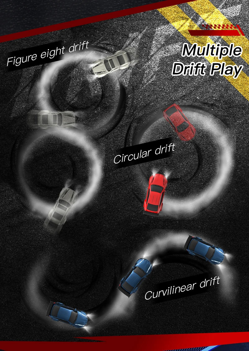 New 4WD 2.4GHZ RC Simulation Mini Drift Car Palm Racing Model Desktop Toys 1/64 Scale Remote Control Car Gift For Children Boys