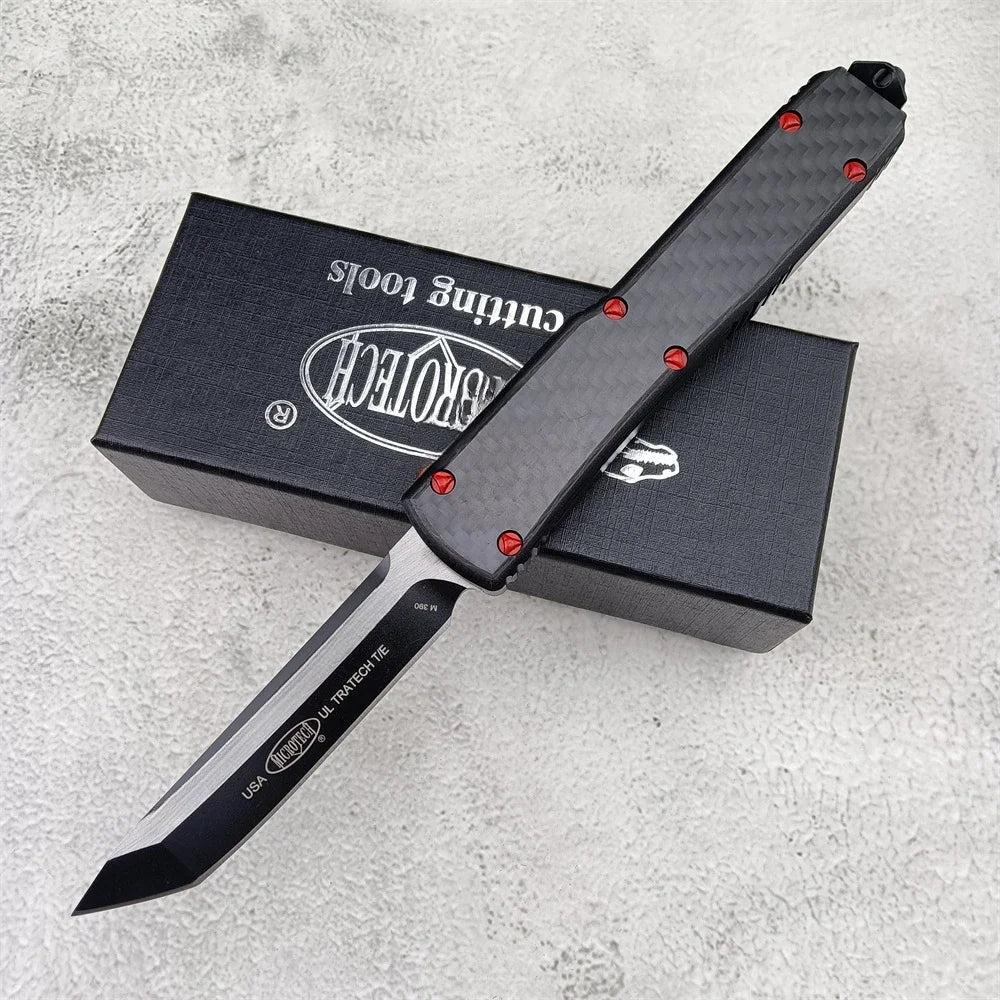 UTX UT 85 Series OTF Tech Micro Ultra M390 Steel Self Defense Pocketknives Aluminium Alloy Carbon Fiber Handle EDC Tools