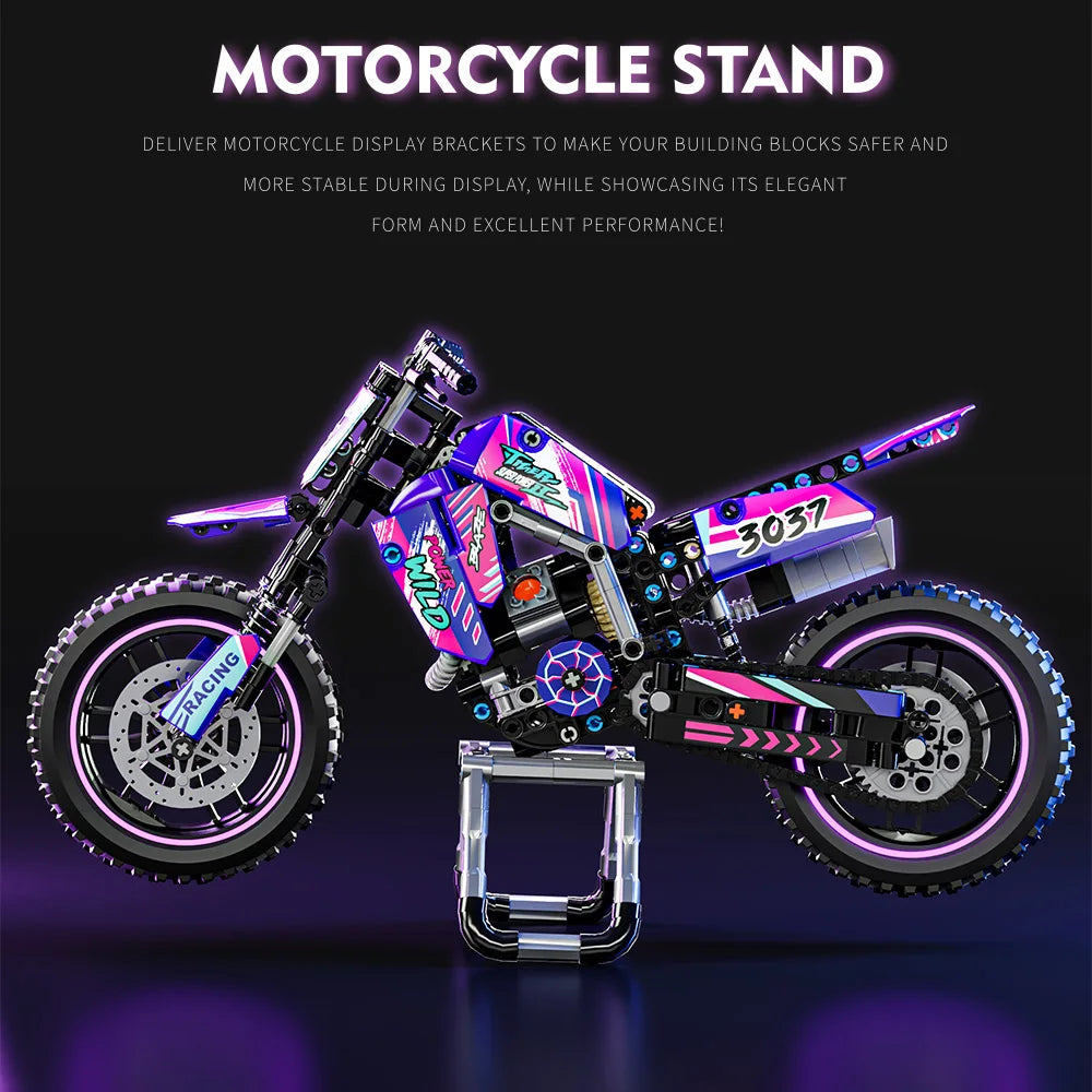 Motorcycle Toy Building Block Set STEM Construction Kit for Boys, Girls and Adults Collectible Motorcycle Models 476 Pieces