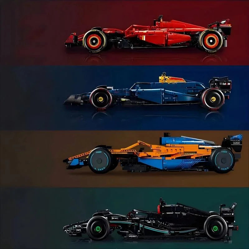 New Technical Machinery 42206 42207 F1 Race Car 1639PCS Building Blocks Model Car Assembly Bricks MOC Ornament Adults Gifts Toys
