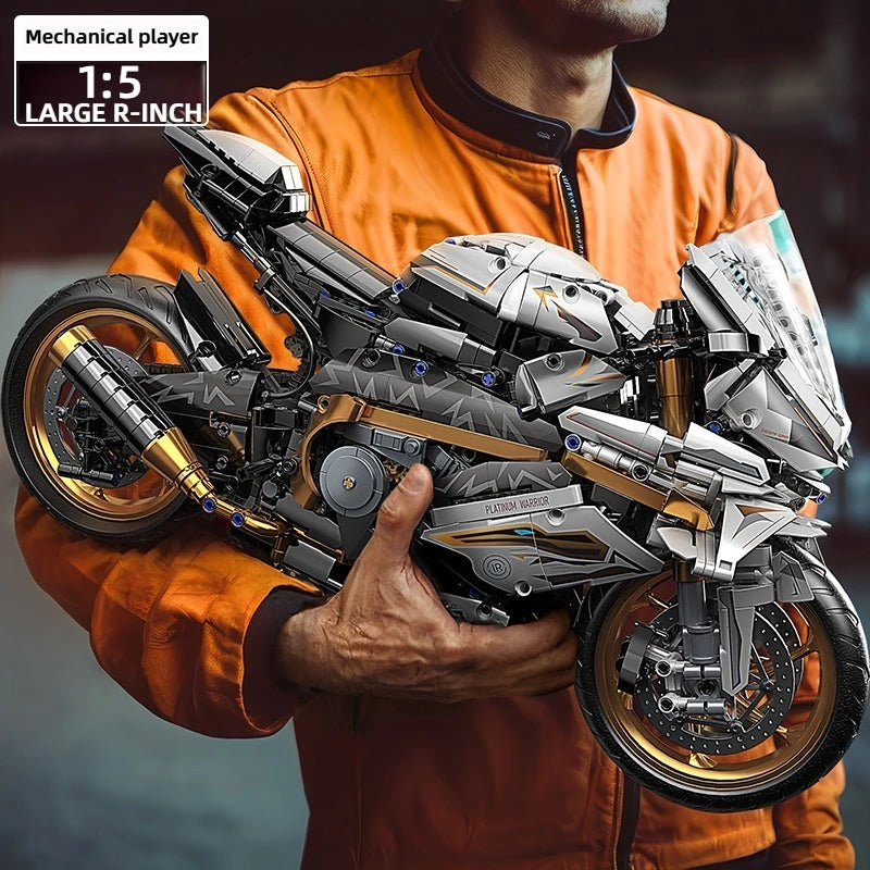 TOYLINX Alloy Motorcycle Desktop Decorations 2045PCS Racing Building Block Model Kid Toys Christmas Easter Festive Gift Giving