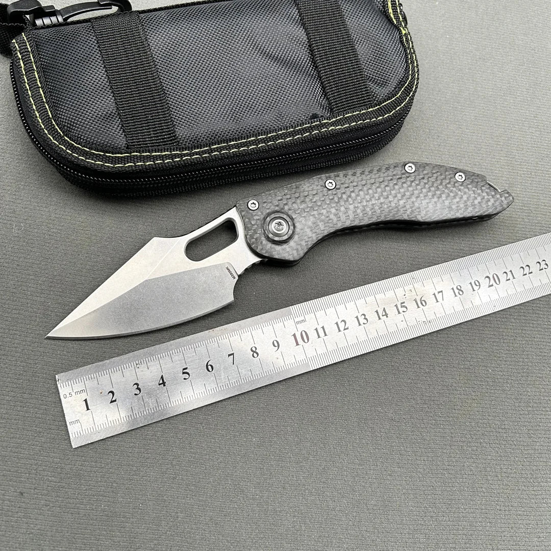 MiT New Stitch Axis Folding Knife carbon fibre Camping Tactical Gear EDC Combat defense Outdoor Hunting Survivial Pocket Knives