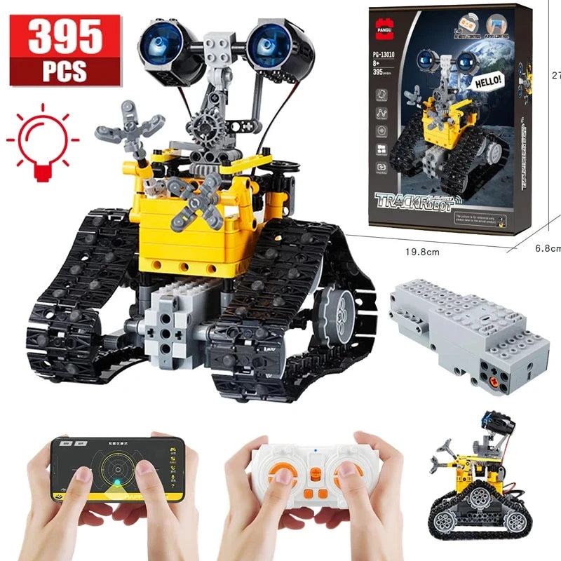 520Pcs 3 in 1 Deformation City RC Robot Excavator Racing Car Building Blocks Remote Control Bulldozer Truck Bricks Toys For Kids