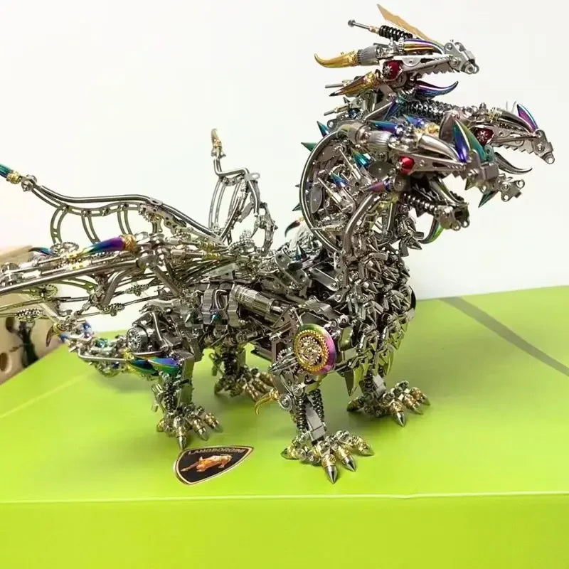 Three-headed dragon 3D three-dimensional metal mechanical assembly handmade model toy birthday gift for boy friends