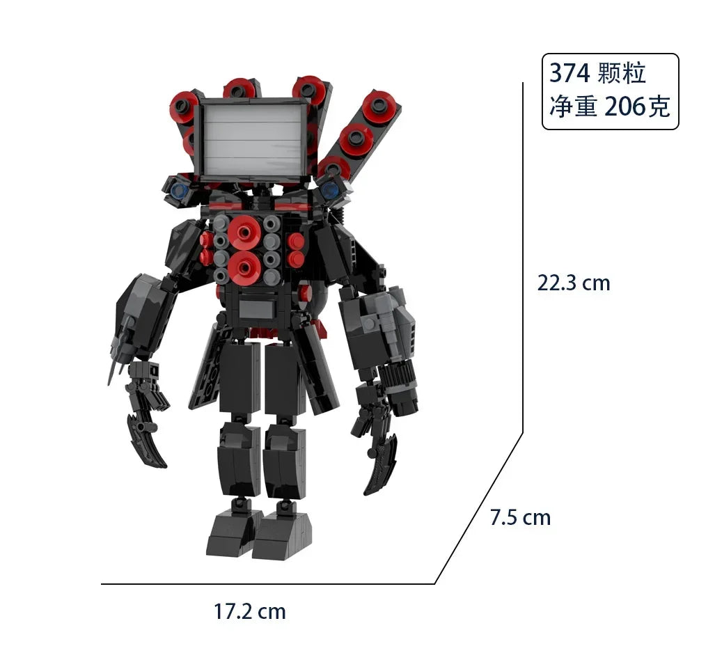 Skibidi Toilet Titan TV Man Speakerman Horror Game Bosses Camara Building Block Cartoon Doll Model Kids Birthday Halloween Gift