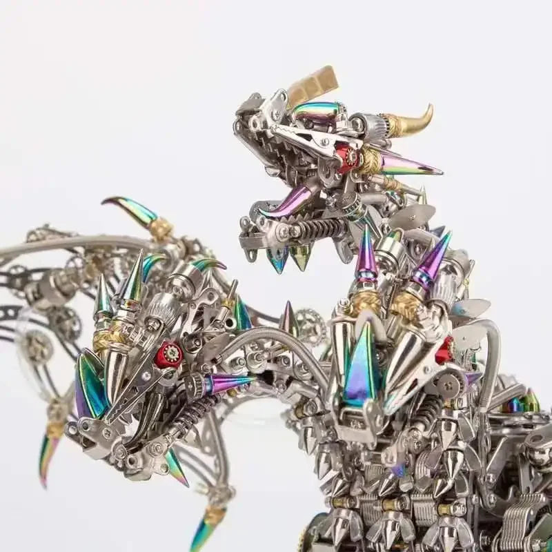 Three-headed dragon 3D three-dimensional metal mechanical assembly handmade model toy birthday gift for boy friends