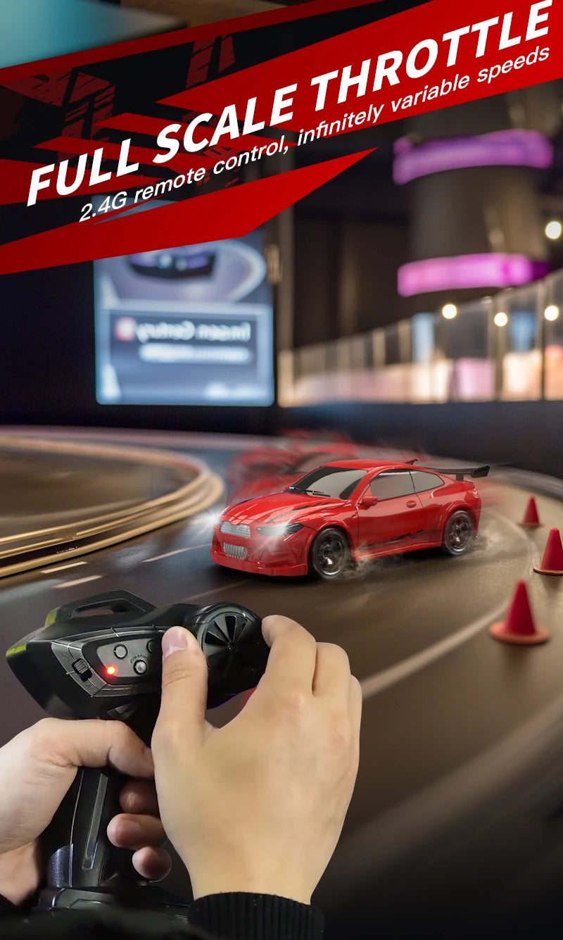 New 4WD 2.4GHZ RC Simulation Mini Drift Car Palm Racing Model Desktop Toys 1/64 Scale Remote Control Car Gift For Children Boys