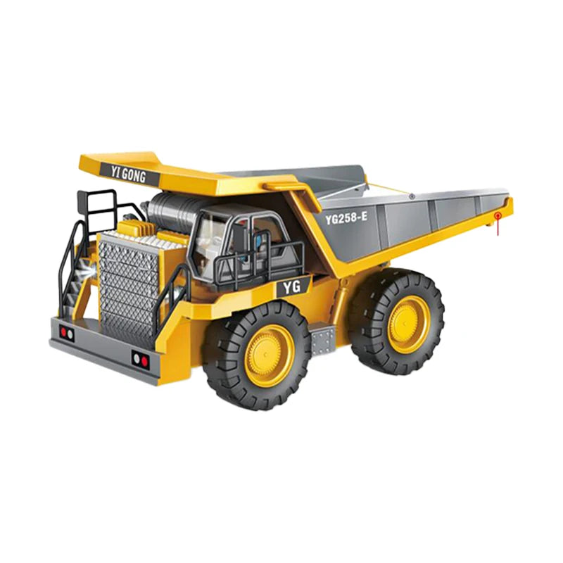 New 4WD Professional Remote Control Excavator Alloy Dump Truck Bulldozer Model RC Car Construction Vehicle Toys Children Gifts