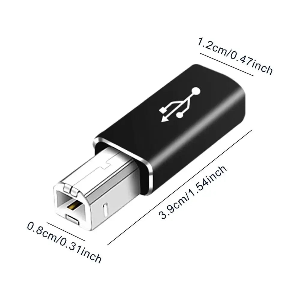 Clearance_USB 2.0 Printer Adapter USB Type C to Type B Male For Printer Hard Drive Base Fax Machine Scanner USB 2.0 Type C Print