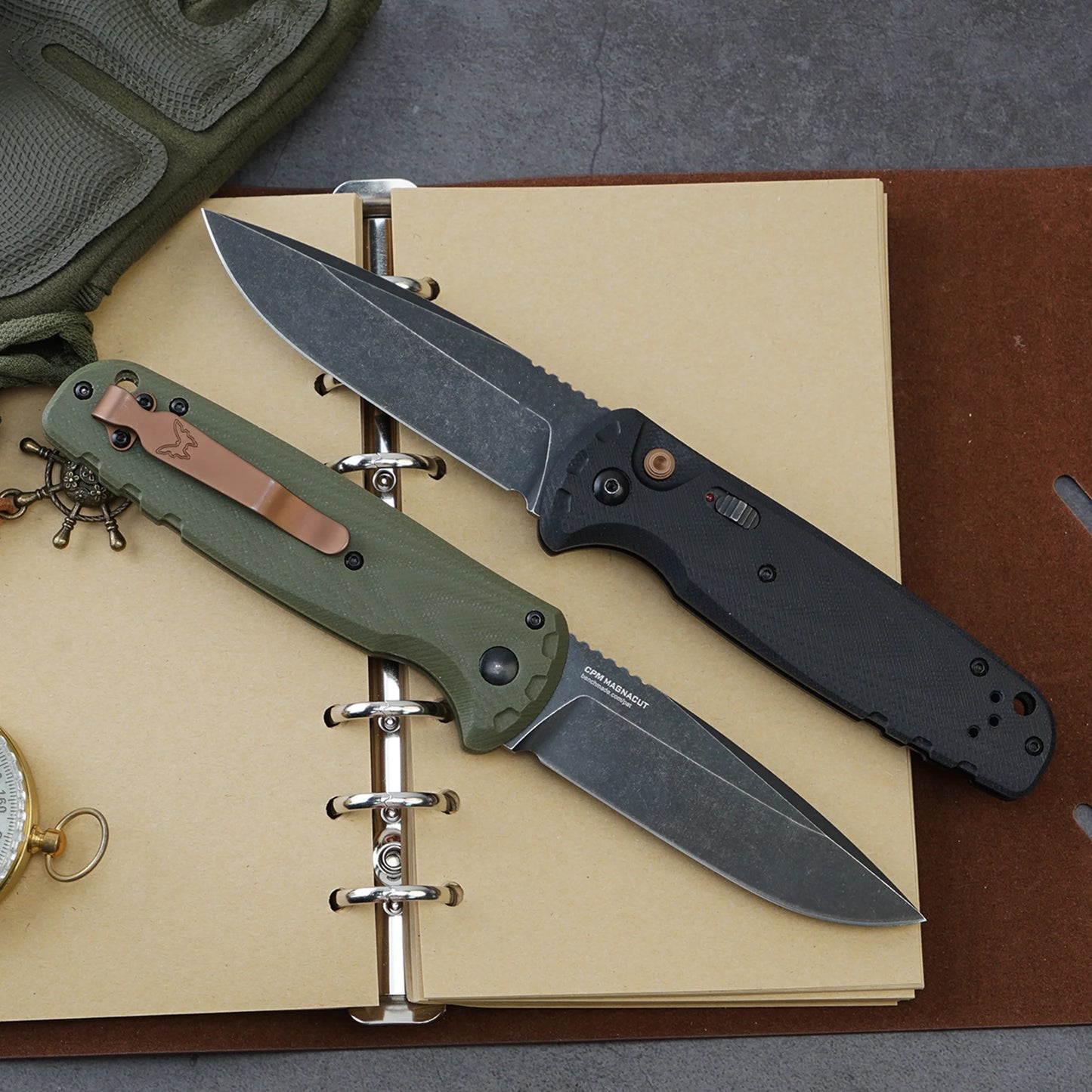 Outdoor Survival Folding Knife, EDC Knife, D2 Steel G10 Handle, BM Knife 4300 Knife Fan Collector, Suitable for Survival Hunting