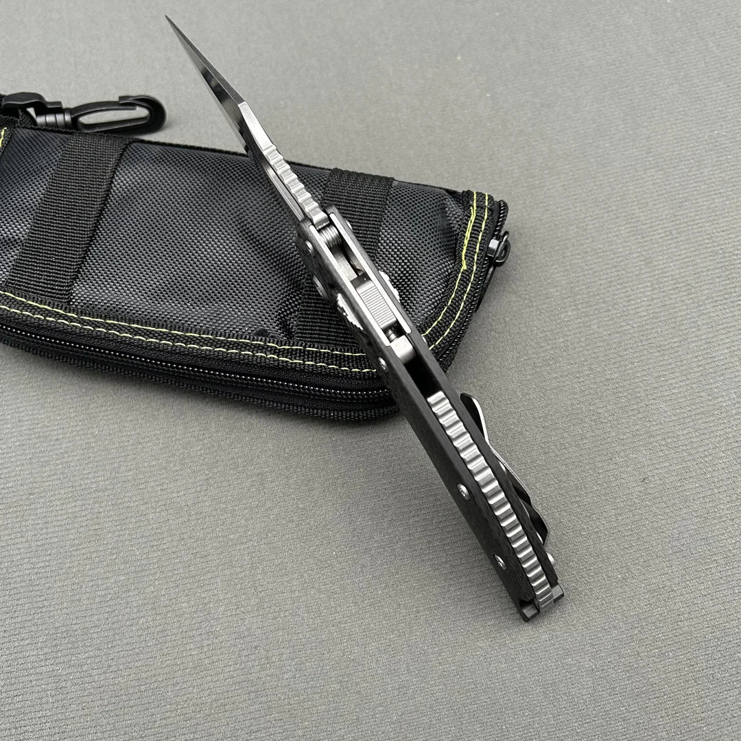 MiT New Stitch Axis Folding Knife carbon fibre Camping Tactical Gear EDC Combat defense Outdoor Hunting Survivial Pocket Knives