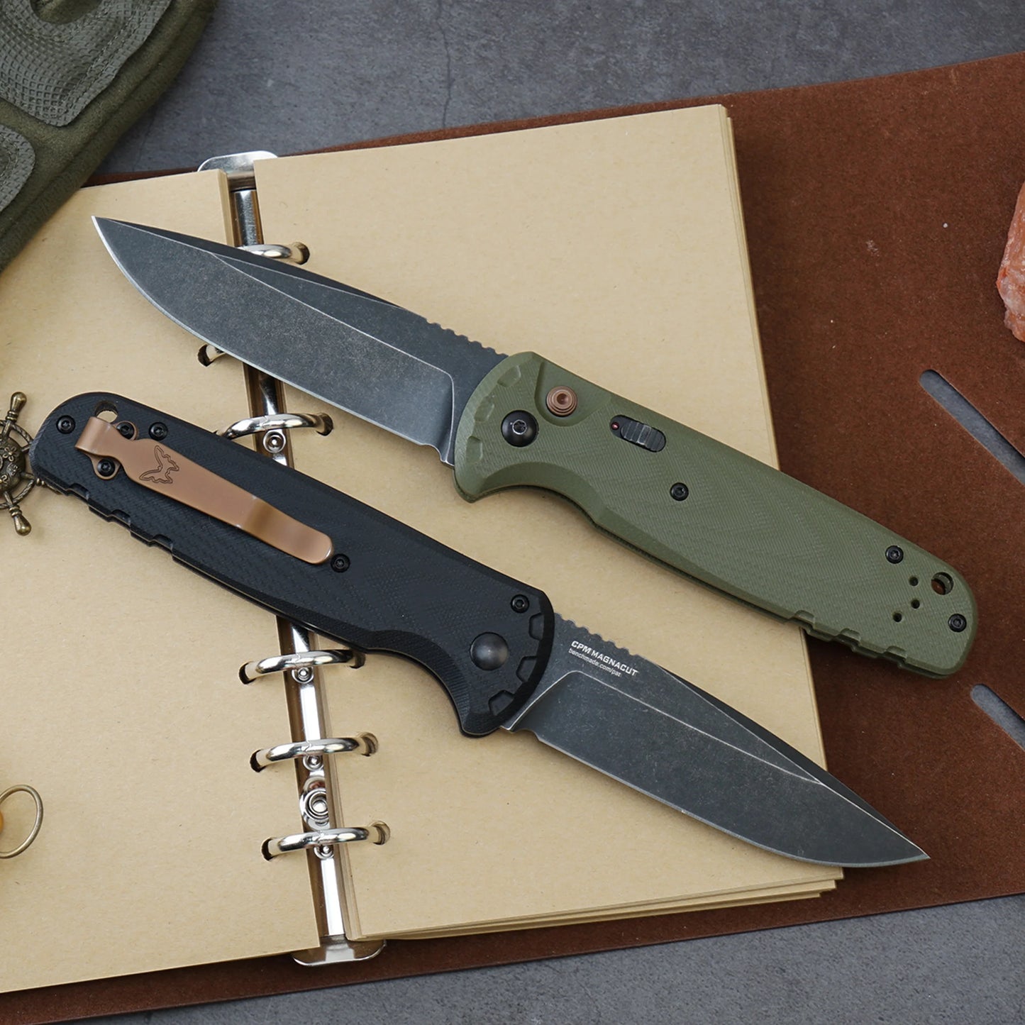 Outdoor Survival Folding Knife, EDC Knife, D2 Steel G10 Handle, BM Knife 4300 Knife Fan Collector, Suitable for Survival Hunting