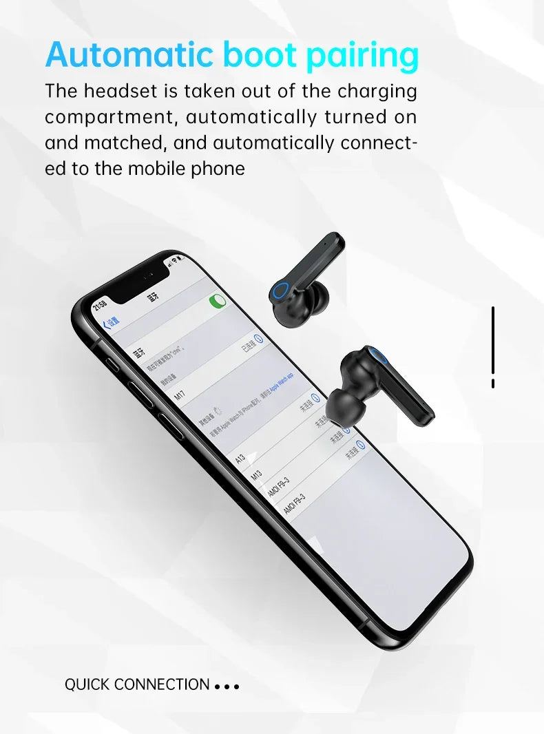 M19 Headset TWS Earphone M10 Intelligente Touch Control Wireless Bluetooth-compatible Headphones Waterproof LED Display With Mic