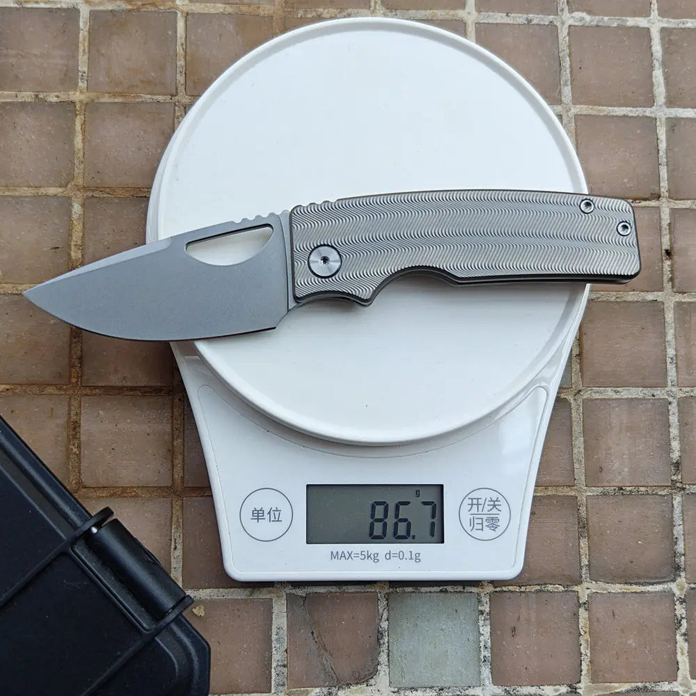 JUFULE Made OZ Rosie Titanium Handle 60+ HRC 154CM Steel Ceramic Bearing Tactical EDC Tool Camping Hunting Outdoor Folding Knife