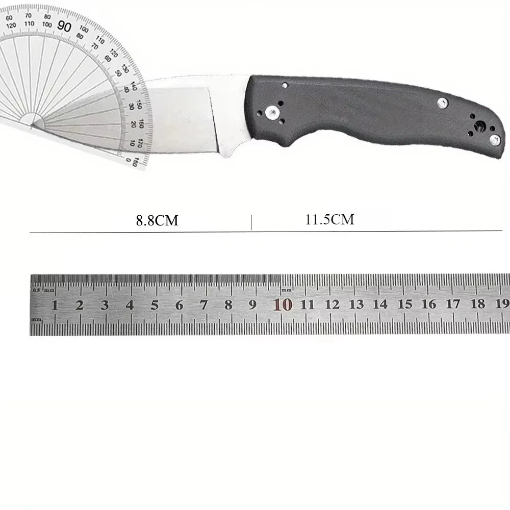 C-229 Ball Bearing Lock Tactical Folding Knife, G10/ Linen Handle, EDC Hiking, Hunting, Self Defense and Survival Utility Tools