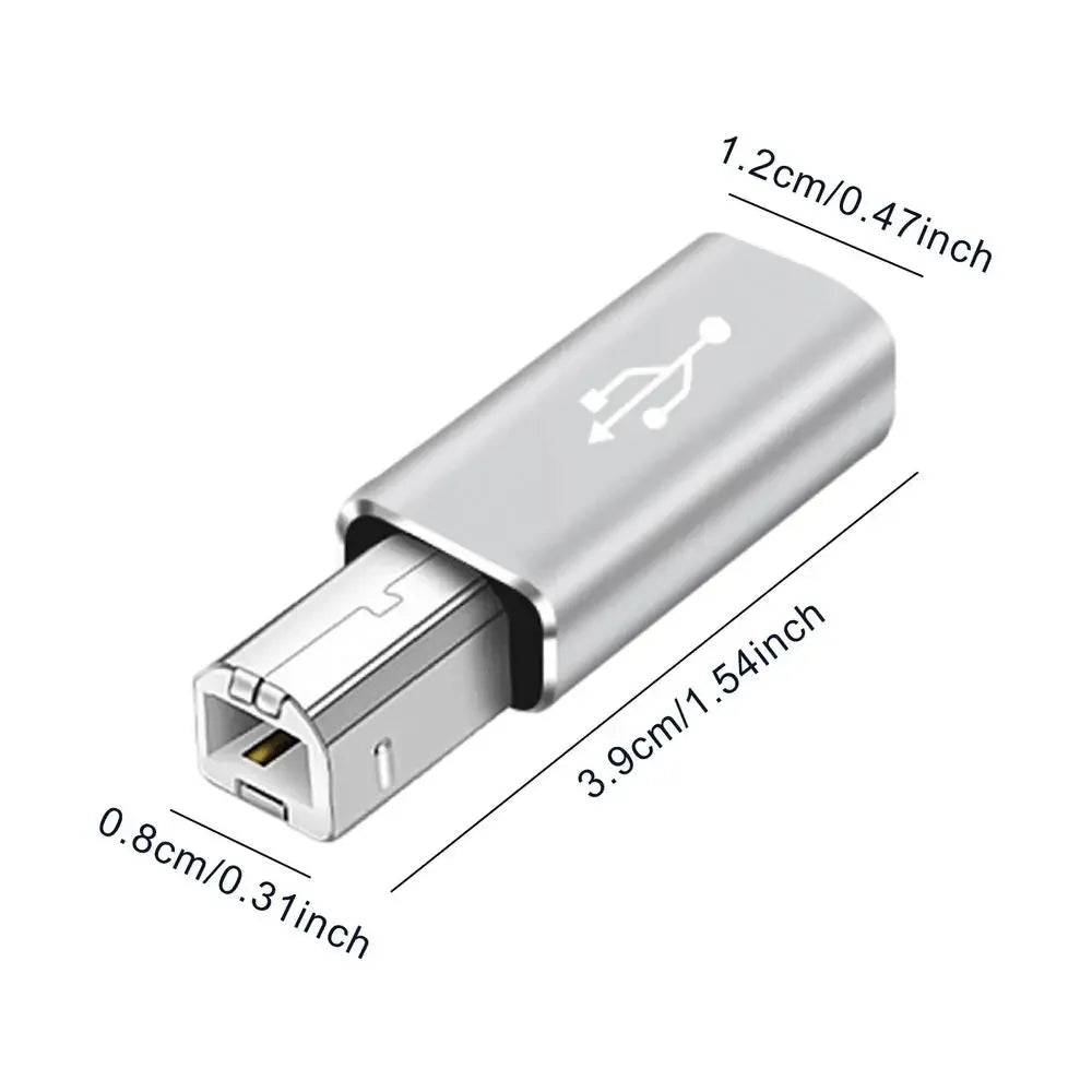 Clearance_USB 2.0 Printer Adapter USB Type C to Type B Male For Printer Hard Drive Base Fax Machine Scanner USB 2.0 Type C Print
