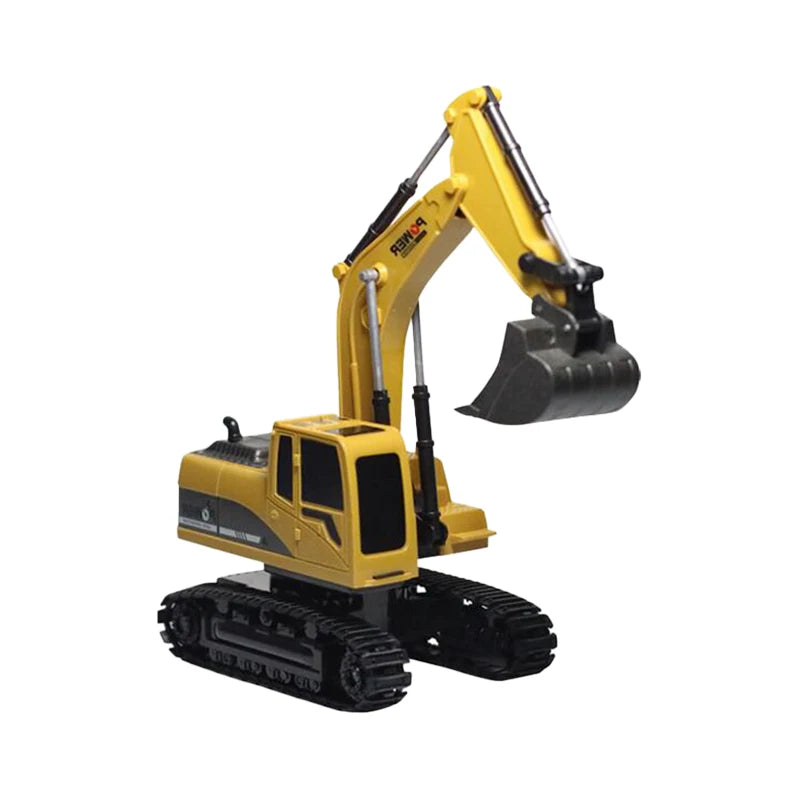 ZWN 2.4G 6/5CH Remote Control Excavator RC Model Car Toy Professional Alloy Plastic Simulation Construction Vehicle For Kid Gift