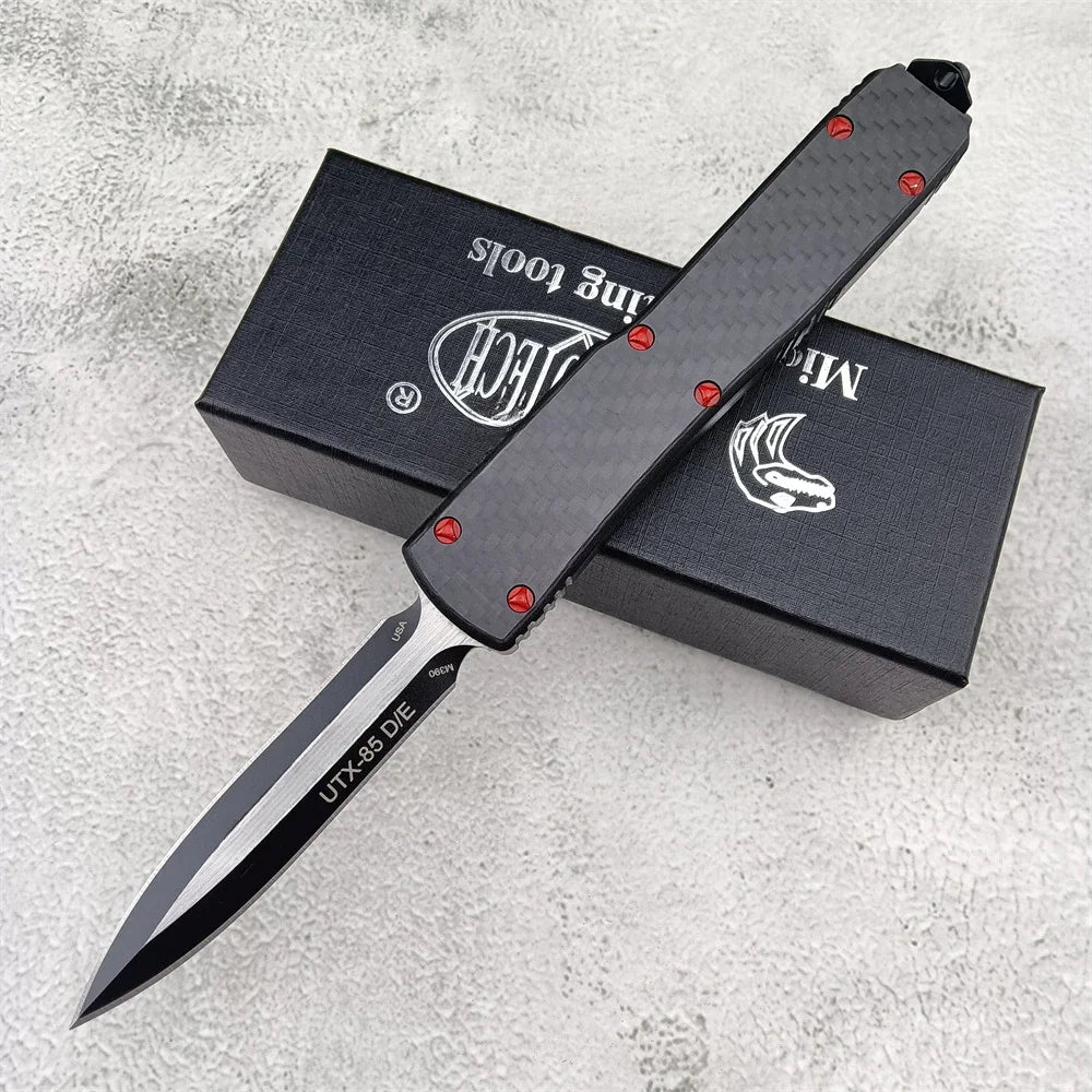 UTX UT 85 Series OTF Tech Micro Ultra M390 Steel Self Defense Pocketknives Aluminium Alloy Carbon Fiber Handle EDC Tools