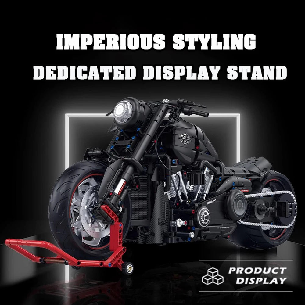 Breaker Halei Motorcycle Model Building Blocks 1:5 Size Motorbike Technical Bricks Car Desk Decoration Assembly Kid Toy For Gift
