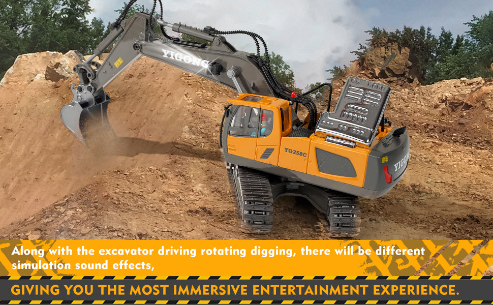 New RC Excavator Dumper Car 2.4G Remote Control Engineering Vehicle Crawler Truck Bulldozer Toys For Boys Kids Christmas Gifts