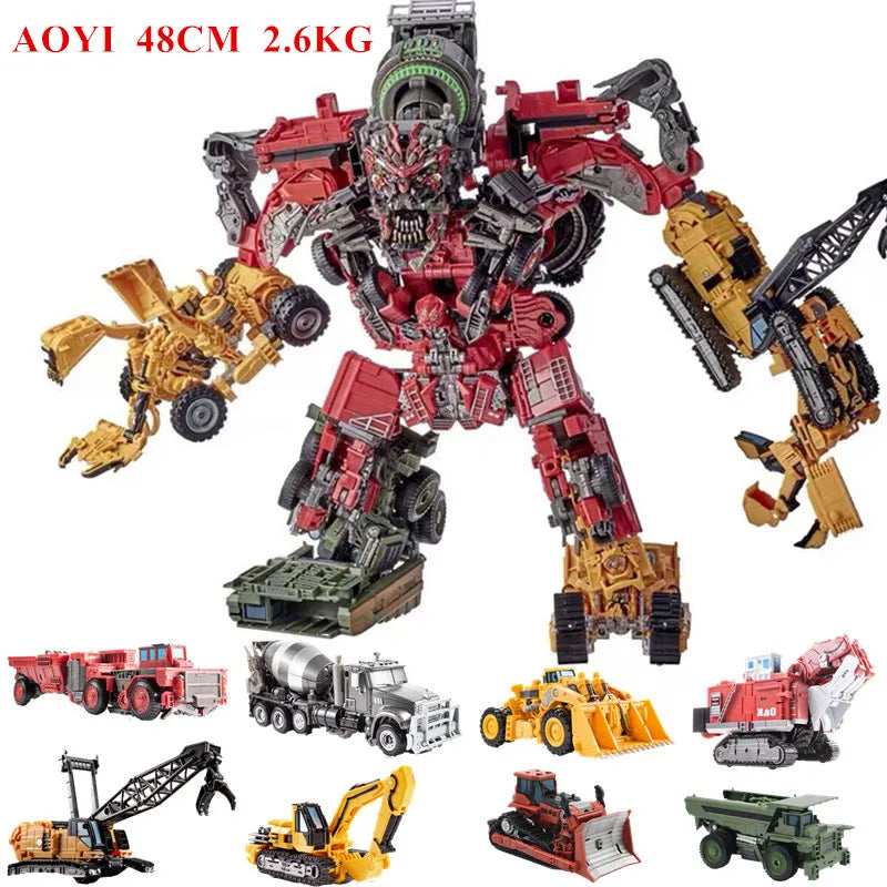 DD03 Anime Transformation Toys Cool Devastator Robot Car AOYI 8 IN 1 Mixmaster Movie Action Figure Vehicle Engineering Model