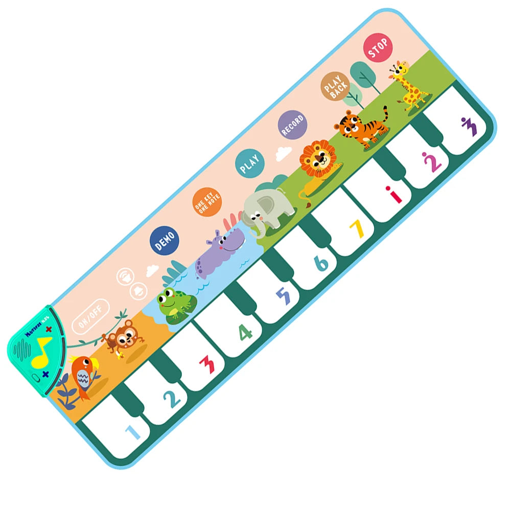 Coolplay Musical Piano Mat for Kids Toddlers Floor Keyboard Dance Mat with 8 Animal Sounds Baby Mat Educational Toys