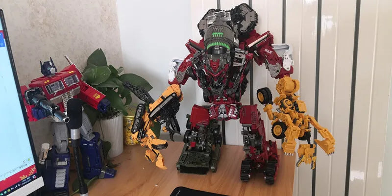 AOYI NEW 8 IN 1 Devastator Transformation Movie Toys Anime Action Figure Cool Engineering Vehicles Mode Robot Car Boy DD04 DD03