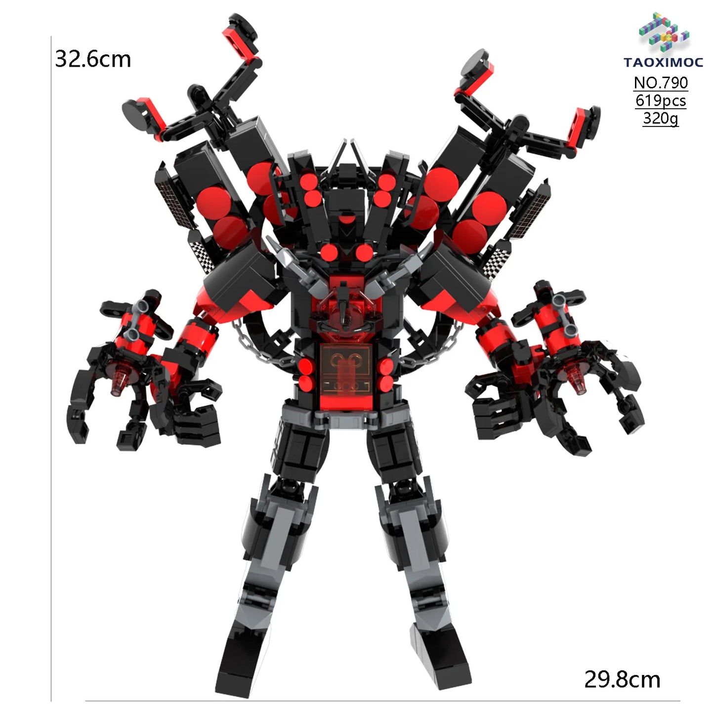 Skibidi Toilet Titan TV Man Speakerman Horror Game Bosses Camara Building Block Cartoon Doll Model Kids Birthday Halloween Gift