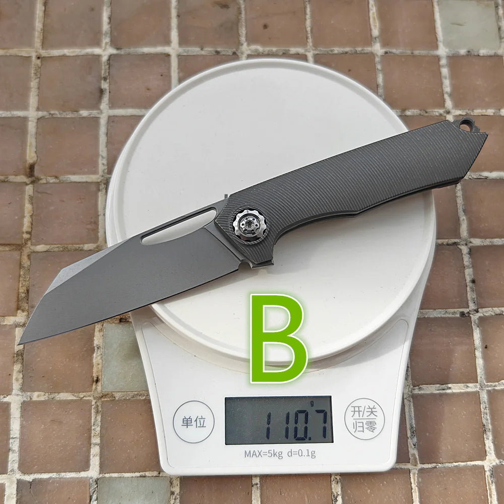 JUFULE New Neutralizer Titanium Handle 60+ HRC 154CM Steel Ceramic Bearing Pocket EDC Tool Hunting Camping Outdoor Folding Knife
