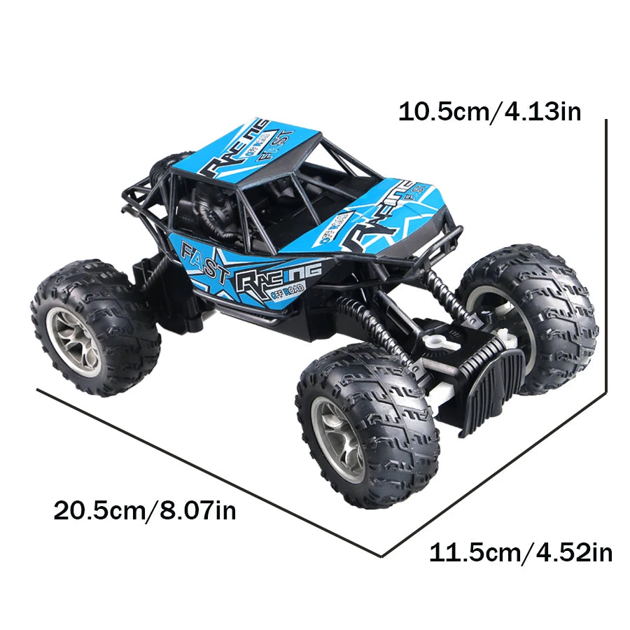 4-Way Remote Control Car with Light Anti-Slip Rubber Tire Outdoor Off-Road Climbing Kidsren's Boy Toy Car Model