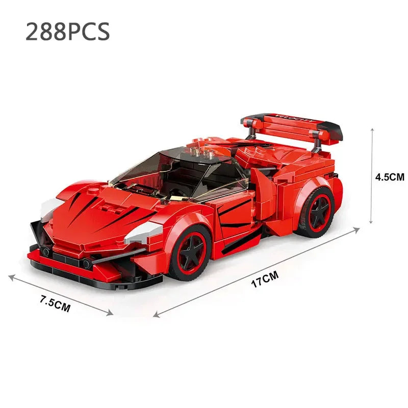 Speed Champions Series Racing Sports Vehiclea Technique Car Supercar Building Blocks Set Bricks Classic MOC Model Toys For Kids