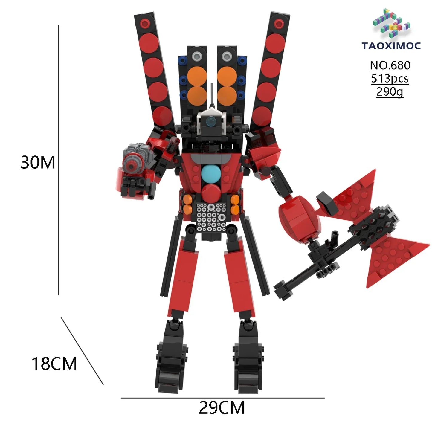 Skibidi Toilet Titan TV Man Speakerman Horror Game Bosses Camara Building Block Cartoon Doll Model Kids Birthday Halloween Gift