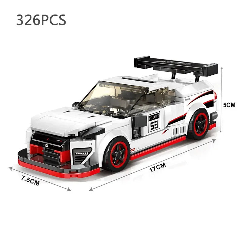 Speed Champions Series Racing Sports Vehiclea Technique Car Supercar Building Blocks Set Bricks Classic MOC Model Toys For Kids