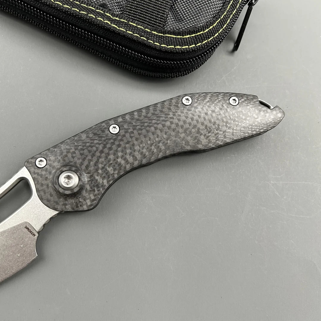 MiT New Stitch Axis Folding Knife carbon fibre Camping Tactical Gear EDC Combat defense Outdoor Hunting Survivial Pocket Knives
