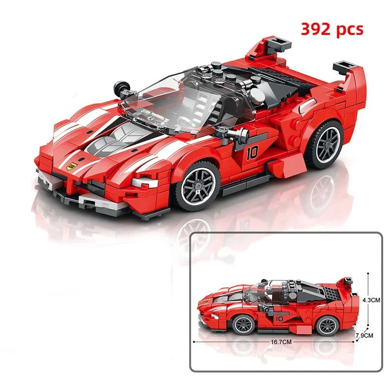 Speed Champions Series Racing Sports Vehiclea Technique Car Supercar Building Blocks Set Bricks Classic MOC Model Toys For Kids